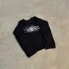 Camiseta Raglan de Manga Longa com Estampa Graffiti Estilo Americano Outono Curta Slim Nicho Gola Redonda Camada Base