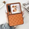 Marca de moda Adecuado para Huawei Purax Anillo de Flor Pequeña Creativo Cuero Plegable Funda para Teléfono Huawei P50 Pocket