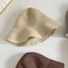 Chapéu de Pescador Dobrável de Grama de Papel Crochê Feito à Mão Coreano para Mulheres Verão Estilo Japonês Chapéu Bacia Respirável para Protetor Solar
