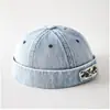 Gorra de Mezclilla Retro con Bordado de Letra Deshilachada, Unisex, Sencilla y Casual, Versátil para Primavera y Verano, Gorra de Propietario Ajustable