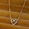 Collar con forma de corazón transfronterizo europeo y americano, exquisito colgante de amor, joyería personalizada de lujo ligera y a juego para mujer