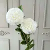 2 peonías artificiales para bodas, decoración de hoteles y hogares, arreglos de flores de seda, flores de peonía artificiales