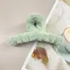 Oufei Le versão coreana do grande clipe de pelúcia de vison outono e inverno parte de trás da cabeça cabelo de coelho clipe de tubarão grampo de cabelo acessórios de cabelo atacado