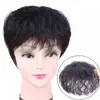 Pieza de Reemplazo Capilar Superior para Mujeres con Cabello Corto y Rizado, Pieza de Maíz de Una Sola Pieza, Pieza de Peluca Ligera y Esponjosa, Pieza de Reemplazo Capilar Blanca de Cobertura Sin Costuras