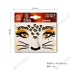 Pegatinas de Maquillaje Bronceadas con Estampado de Leopardo para Halloween de Gama Alta en Amazon Pegatinas de Tatuaje Simulado Pegatinas Faciales Temporales Festivas