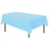 Toalha de Mesa Retangular Descartável para Festa Lisa de Plástico Toalha de Mesa de Aniversário para Mesa de Sobremesas Cor Sólida Toalha de Mesa Impermeável e à Prova de Óleo