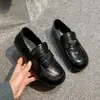 Zapatos planos de cuero retro estilo francés para mujer, nueva colección de otoño 2026, mocasines Mary Jane sin cordones de punta redonda con suela blanda