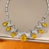 Collar con Cierre de Zirconia Estilo Palacio Gota de Agua, Cadena para Clavícula de Nicho de Lujo Ligero, Accesorio de Moda Exquisito y Elegante al por Mayor