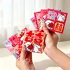 Envelopes vermelhos de casamento com palavras felizes, mini envelopes vermelhos pequenos para a recepção da noiva, envelopes vermelhos de desenho animado para bloquear a porta do casamento, envelopes de dinheiro da sorte
