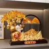 Pintura de Arena Movediza de Calabaza Gato de la Suerte Adornos Sala de Estar Tienda de Empresa de Gama Alta Recepción Decoración Regalo de Inauguración de Casa Nuevo Hogar