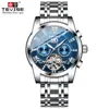 Reloj de Hombre Marca Suiza Tevise Reloj de Hombre Reloj de Moda Reloj Mecánico Reloj Multifuncional Impermeable