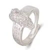 Joyería Creativa Anillo de Plata Tailandesa Vintage Anillo de Mascota Valiente de Dinero Chapado en Oro Anillo para Dedo Índice Masculino