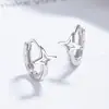 Pendientes de estrella hueca para mujer plata de ley 925 simples versátiles ins pendientes de estrella cruzada tendencia joyería de oreja personalizada temperamento