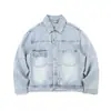 Ropa de Trabajo TRS 26AW Vintage Holgada Corta Silueta Amplia Ropa de Trabajo Chaqueta de Mezclilla Lavada Carhartt para Hombres y Mujeres