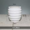 Maceta de cerámica blanca grande creativa forma de rosca talla grande más de 30 cm pájaro del paraíso especial para suelo entrega en una sola pieza