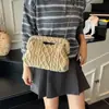 Estilo Fresco Nuevo Estilo Transfronterizo Acolchado Macarrón Gran Capacidad Alto Valor Bolsa de Cosméticos Portátil Bolsa de Felpa
