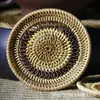 Vietnam Enredadera de Otoño Tejido a Mano Tapete para Taza de Té Aislamiento para Mesa de Comedor Portavasos Creativo Soporte para Olla de Arena Púrpura Tapete de Burbuja Seca