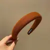 Diadema de Lana de Corona Alta Mezcla Retro Otoño e Invierno Simple Versátil Adorno para la Cabeza Diadema Perezosa para Lavarse la Cara en Casa para Mujeres