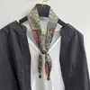 Bufanda Pequeña de Seda Ajustable con Cuentas Estilo Ins, Bufanda Versátil para Protección del Cuello para Mujeres, Nuevo Accesorio Decorativo para el Cuello de Primavera y Verano