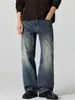 Ropa para Hombre Muqiu 2026 Otoño Estilo Old Money Jeans Vintage Lavados Desgastados Pantalones de Alta Gama para Hombre para el Trabajo