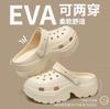 Zapatos de Eva Croc para Mujer Ropa de Exterior de Verano Nueva Suela Gruesa Antideslizante Aumentada Sandalias de Punta Cerrada para Playa y Mar Mujeres