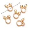 Anillo de Cuentas de Conejo de Aleación Cuentas Sueltas Materiales para Joyería DIY Accesorios Collar Pulsera Cuentas de Borde Cuentas Espaciadoras R238