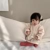Meninas Outono e Inverno Saia Engrossada Escalada Estilo Coreano Desgaste Infantil Bebê Forro de lã Bolsa Saia Infantil Lace Doll Camisa