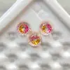 Zircón de corte araña de dos tonos degradado de alto brillo de 5A, color degradado de alto fuego de 6 mm, diamante suelto para arte de uñas hecho a mano y accesorios de joyería