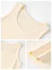 Top sin mangas de color liso con cuello en U para mujer, camisola de tirantes racerback ajustada para verano, alta elasticidad, top básico sin mangas adelgazante
