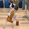 Liquidação não devolve não troca [pedido racional] outono meninas bordado cor tricô cardigan vestido manga longa