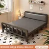 Cama plegable cama individual adulto simple 1.2 metros hogar cama pequeña 1.5 metros doble cama engrosada dormitorio tablero duro cama de arte en hierro