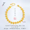 Set de Joyería Étnica Chapado en Oro de Xinjiang con Pulseras y Pendientes de Espiga de Trigo Incrustados de Diamantes, Nuevo Estilo Chino, Gama Alta, Lujo Ligero, Estilo Francés