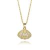 Collar de Cadena Clavicular de Oro Rosa de Tendencia Nacional Más Vendido con Transmisión en Vivo, Versátil, de Moda, con Diamantes para Mujer