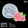 Molde de Silicone Série Flores DIY Dobra Açúcar Chocolate Decoração de Bolo Sobremesa Assar Estéreo Molde Gardênia