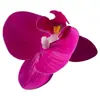 Flor de Orquídea Phalaenopsis Simulada Cabeça Única 3D High-End PU Dourado Roxo DIY Acessórios para Parede de Flores de Cabeça Única Material Floral Flor Artificial
