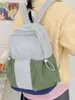 Mochila de Color Contrastante Empalmado Estilo Ins Grande y Pequeña Casual Versátil Nueva Ligera para Viajes y Commuting