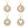 Collar europeo y americano de estilo ins simple para mujer, que no se desvanece, combina con todo, de alta gama, simple, nicho, micro incrustado de circonita, hueco con forma de corazón