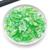 Paquete de materiales para accesorios de pendientes DIY, accesorio para el cabello de estilo antiguo, colgante de hoja con efecto plateado de color, acrílico naranja aleatorio de 50g