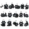 Parches de tela bordados, parches bordados por computadora, parches de bordado de gatito negro estilo curativo, parches DIY para ropa y bolsos