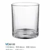Taza de vidrio para vela perfumada personalizada, diseño simple con tapa, recipiente de vidrio de cera de soja, taza de vela de boca ancha, taza de vela de vidrio