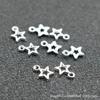 Colgante Pequeño Pentagrama Hueco Aleación Blanco Plateado Accesorios Colgante Estrella Accesorios para Joyería DIY