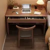 Escritorio de Madera Maciza Estilo Chino para Uso Doméstico en el Dormitorio con Cajones, Escritorio de Oficina de Computadora Multifuncional Engrosado, Mueble Escritorio para Estudiantes