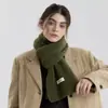 Bufanda de Punto de Imitación Cachemir de Color Sólido Elegante Versátil Estilo Coreano para Mujer, Bufanda Cálida de Invierno Suave para Parejas, Chal Unisex