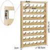 Suporte de Carretel de Madeira Dobrável para Mesa de Costura, Rack de Armazenamento de Bobinas de Linha, Prateleira de Armazenamento de Linha de Lã Multicamadas, Suporte para Peruca