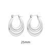 Europa y Estados Unidos arete de titanio y acero redondo hidráulico transfronterizo aretes de chapado de alta gama para mujer multiestilo en stock suministro directo de fábrica