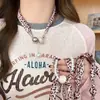 Cachecol de Seda Estampado de Leopardo Outono e Inverno Colar de Pérolas Corrente de Suéter Elegante de Alta Qualidade Design de Nicho Colar Versátil Joias para Mulheres