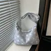 Bolsa de Tote Grande Estilo Coreano Perezoso Chic Estrella de Cinco Puntas para Mujer Viaje Diario Bolso de Hombro Único Bolso de Tela