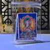 Pintura Thangka Dorada de las Vidas Pasadas y Presentes de Zaki Lam, los Ocho Zorros Guardianes, Pintura Thangka Semipintada a Mano sobre Lienzo