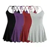 Vestido tipo camisola puramente seductor, ajustado, sexy, con escote en U pronunciado, vestido de verano bodycon de talle alto con cuello halter, vestido tipo tank que favorece la figura