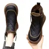 Nuevas Botas de Nieve de Felpa con Cremallera Lateral Estilo Chino para Mujer 2026 Nuevas Botas Cortas de Suela Plana de Invierno Zapatos de Algodón Gruesos Antideslizantes para Dama